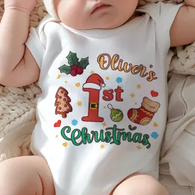 1st Christmas Santa Gifts, Personalized Baby Clothes, Custom Baby Onesies, Baby Shower Gifts, Christmas Gifts