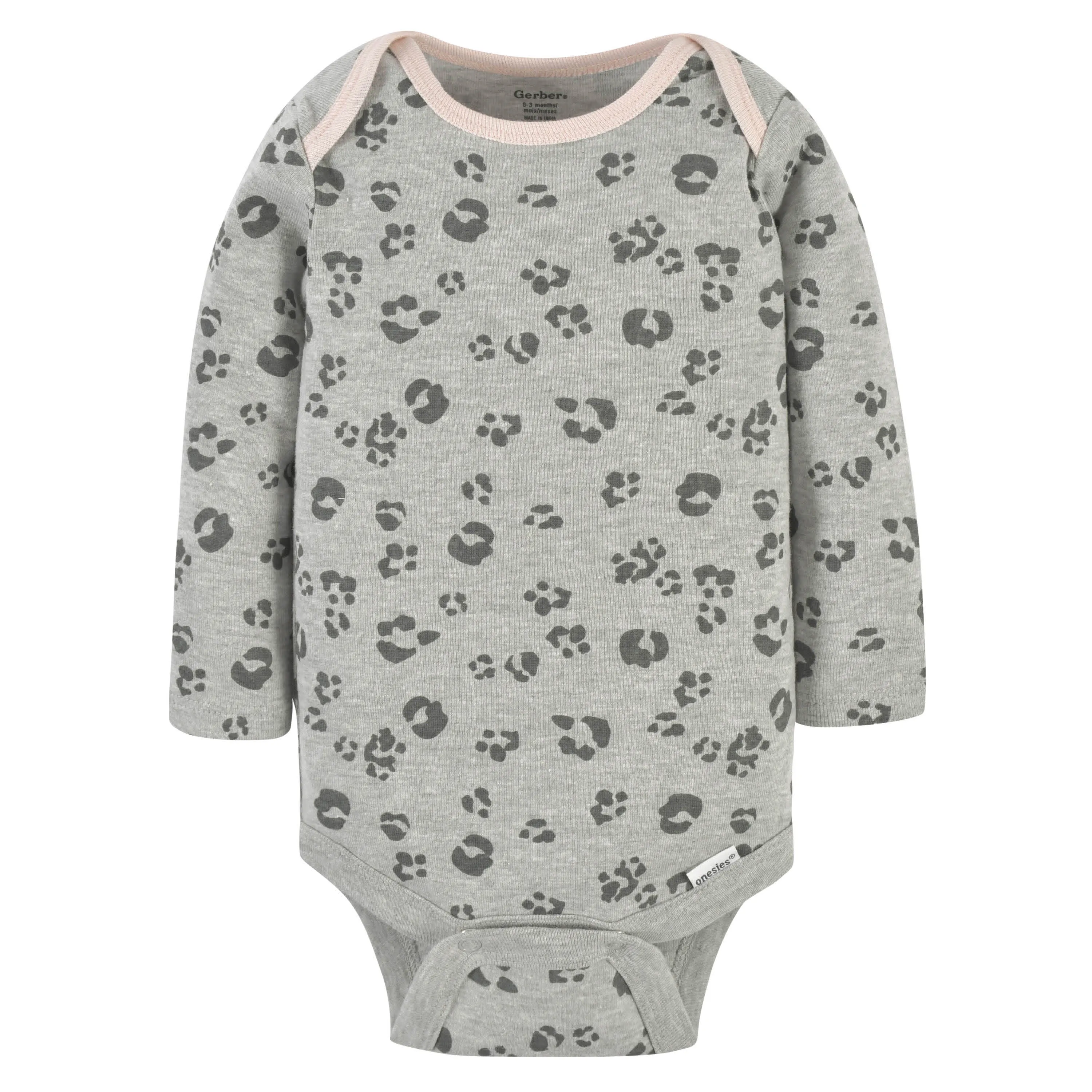 3-Pack Baby Girls Purrfectly Cute Long Sleeve Onesies® Bodysuits