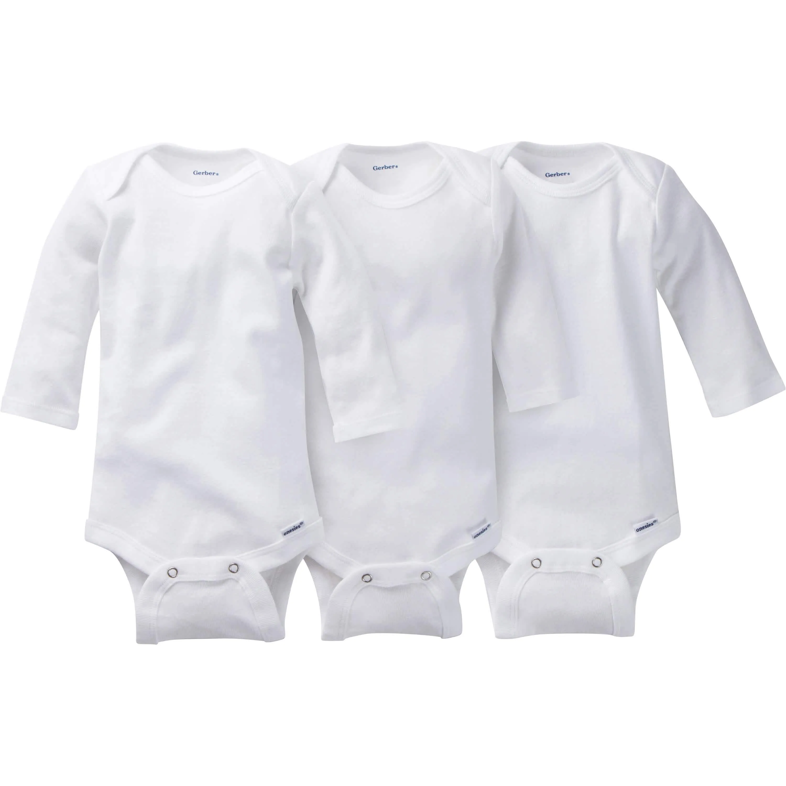 3-Pack Baby Neutral Organic Long Sleeve Onesies® Bodysuits