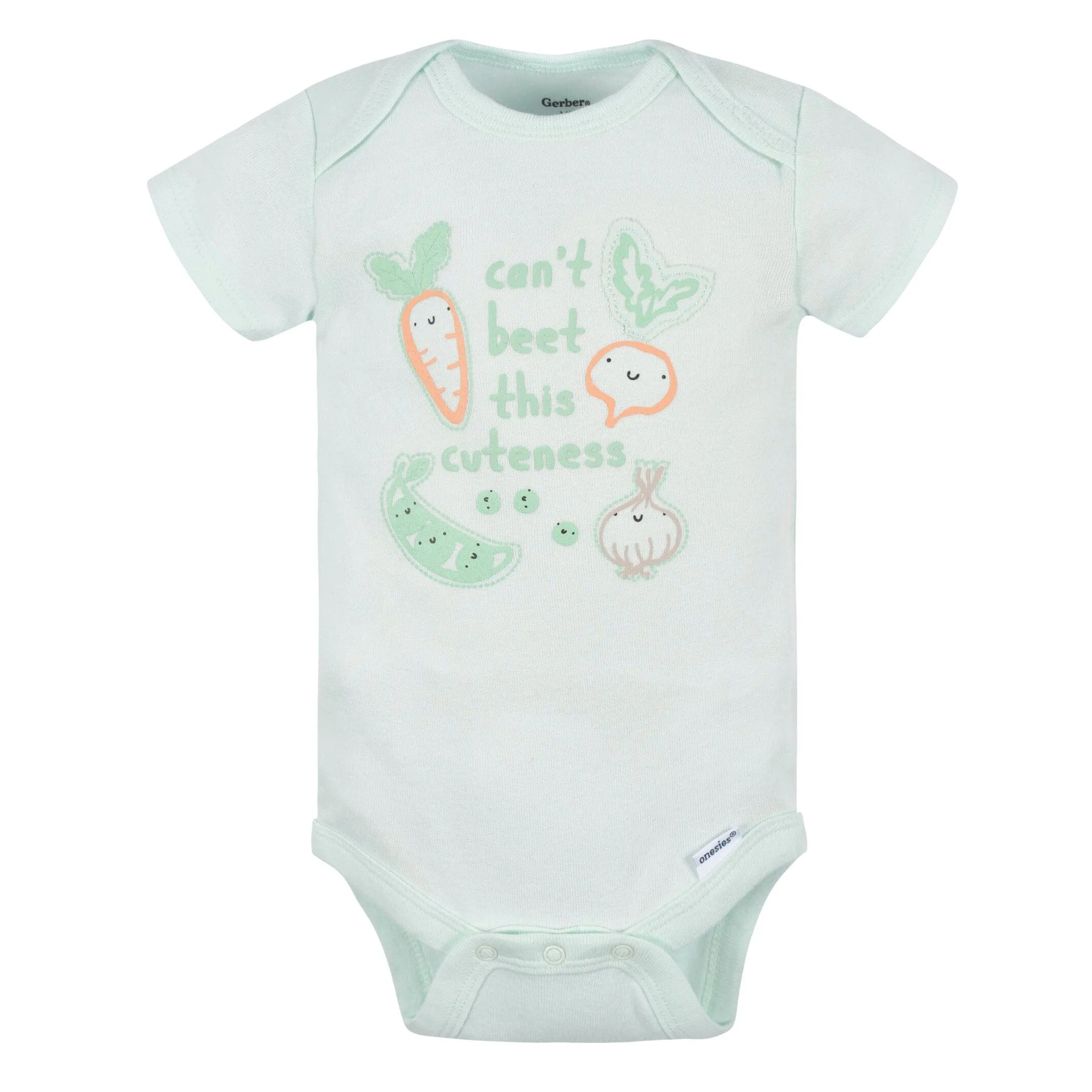 3-Pack Baby Neutral Vegetables Short Sleeve Onesies® Bodysuits