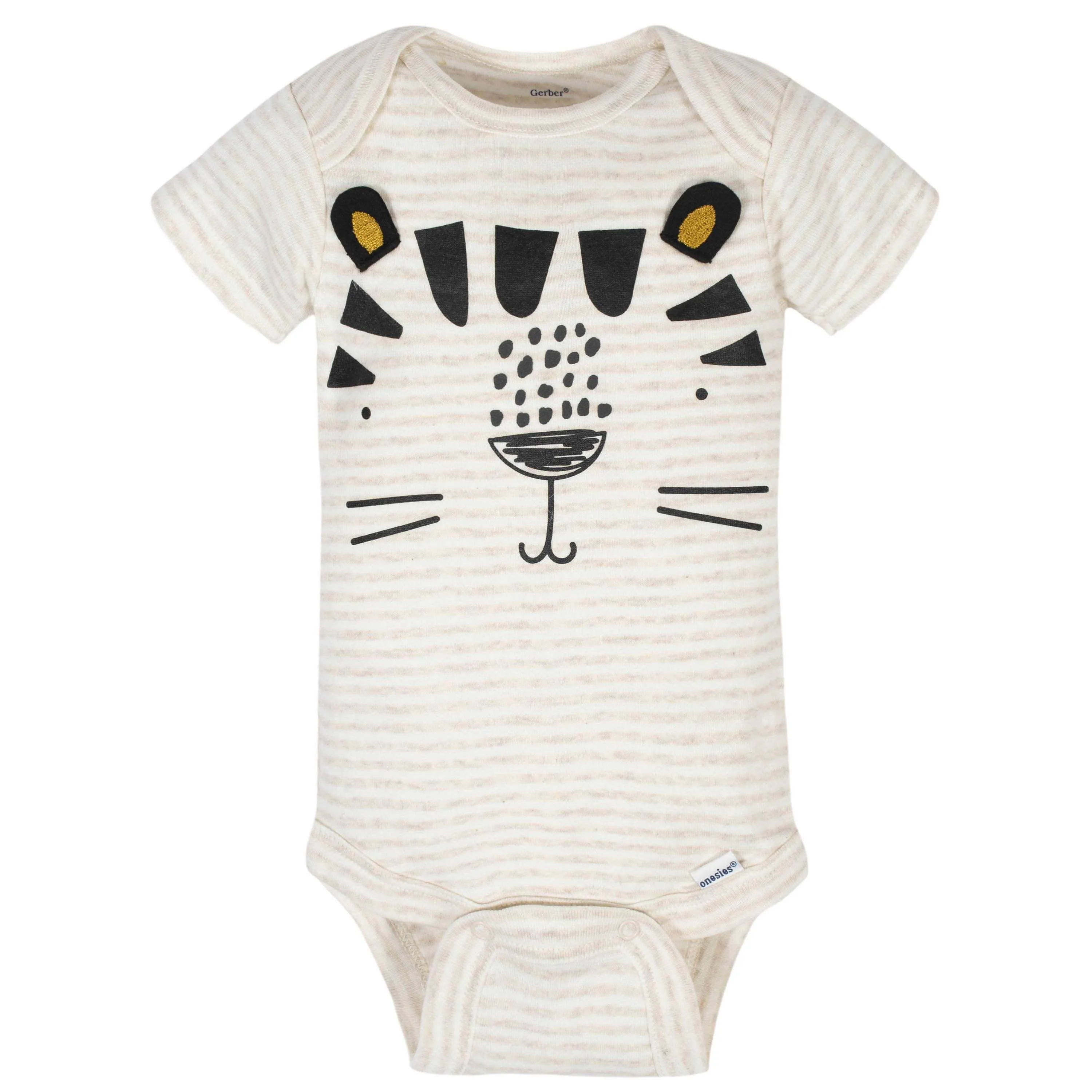 5-Pack Baby Boys Tiger Short Sleeve Onesies® Bodysuits