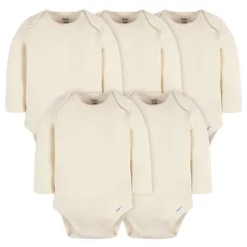 5-Pack Baby Natural Premium Long Sleeve Onesies® Bodysuits