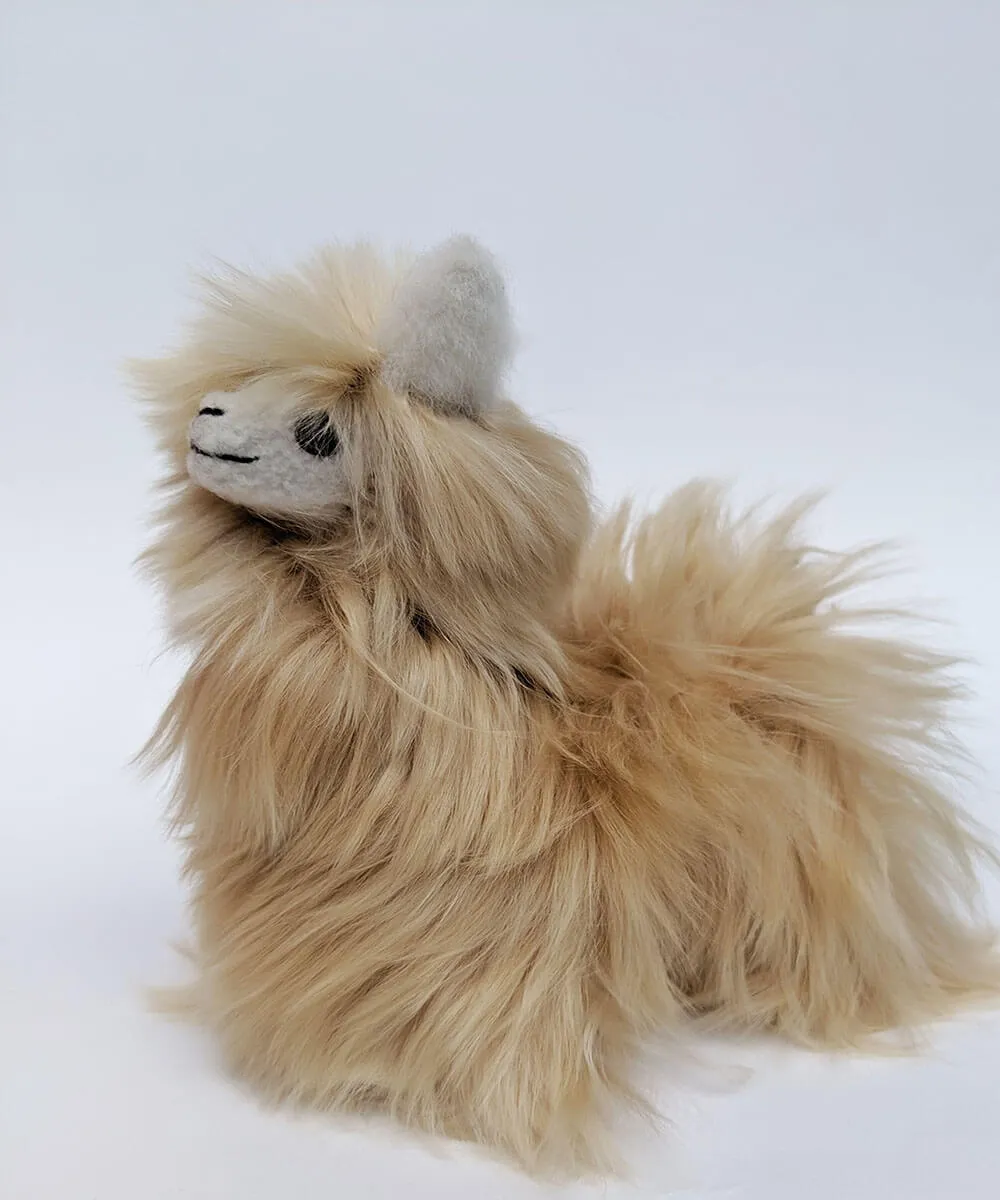 Alpaca Suri Stuffed Animal Beige