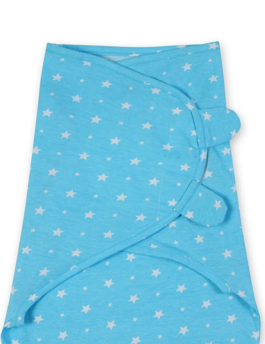 Baby Swaddle Combo- Blue & Yellow Star