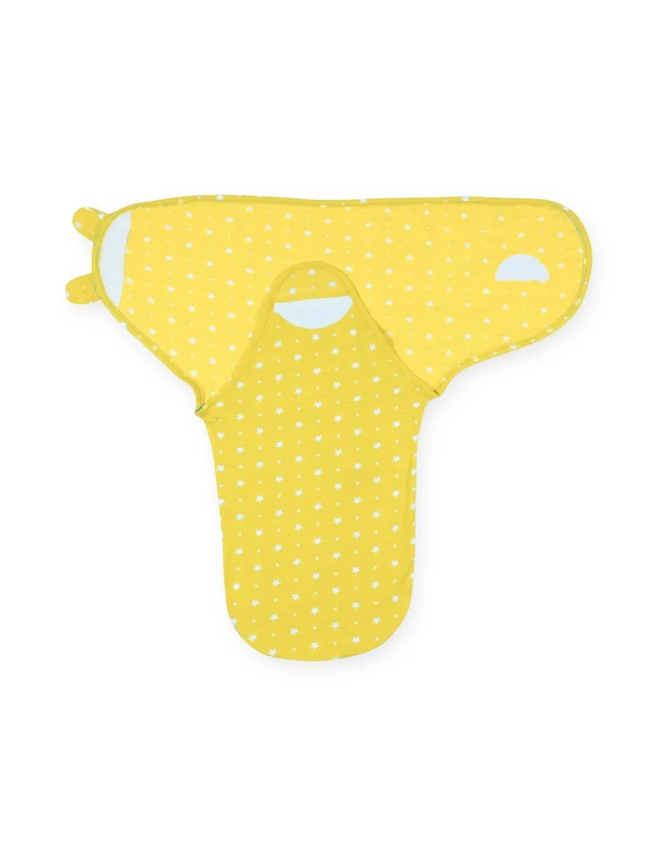 Baby Swaddle Combo- Blue & Yellow Star