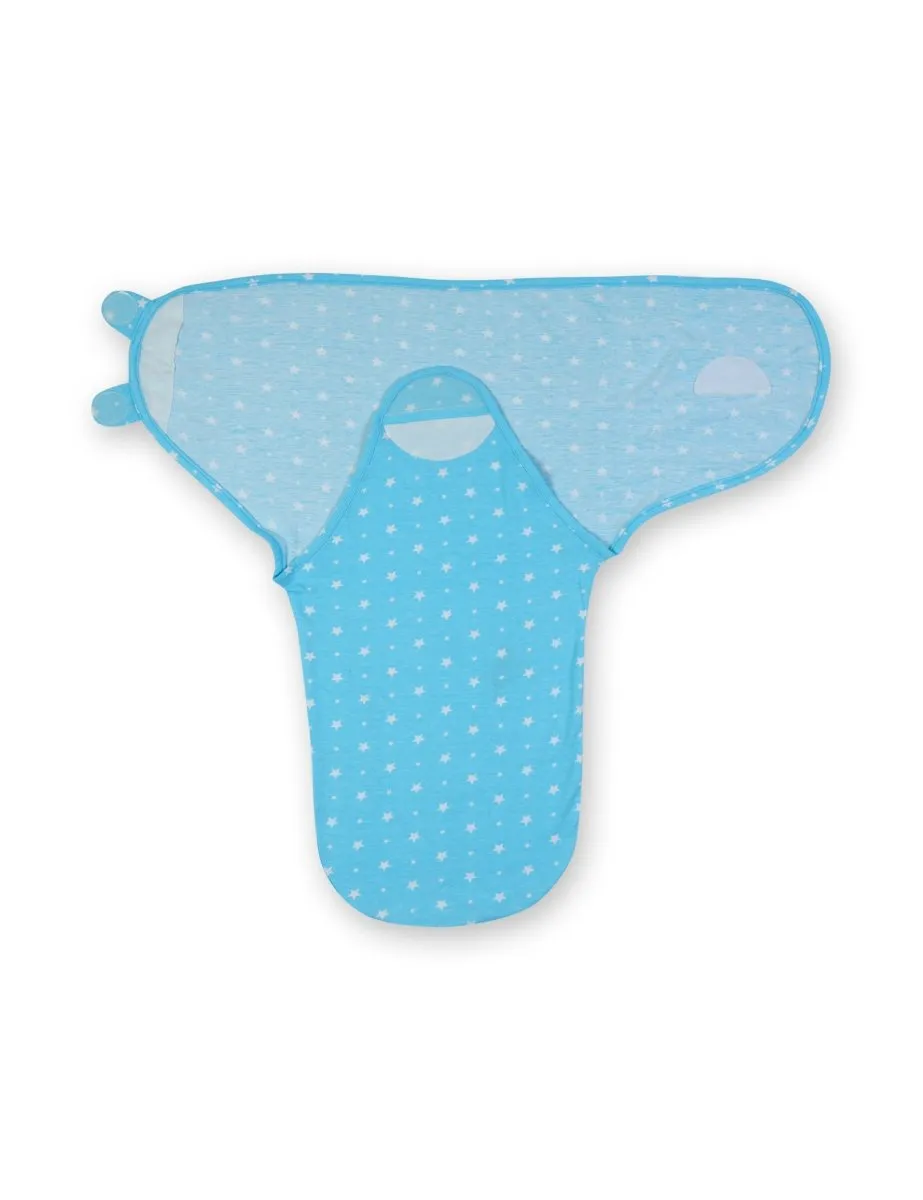 Baby Swaddle Combo- Blue & Yellow Star