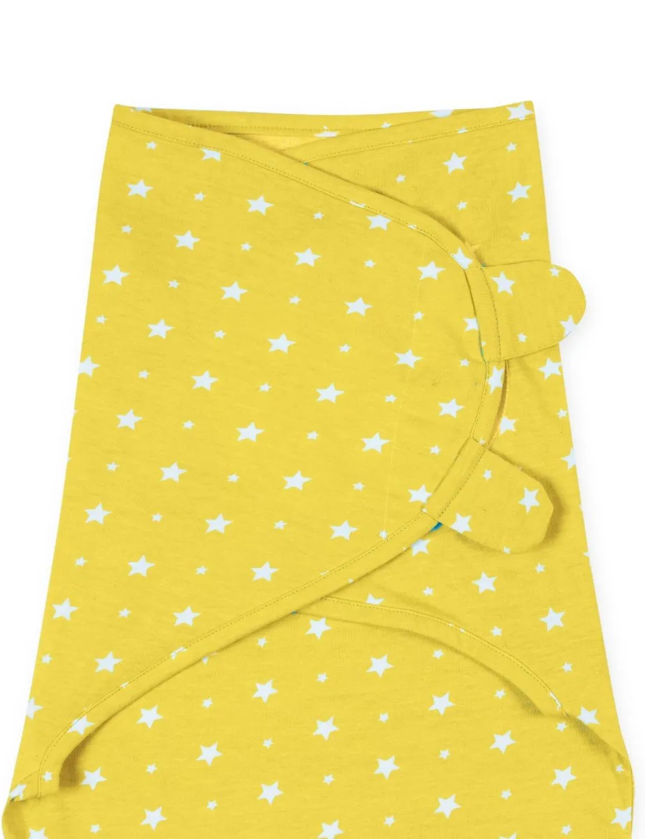 Baby Swaddle Combo- Blue & Yellow Star