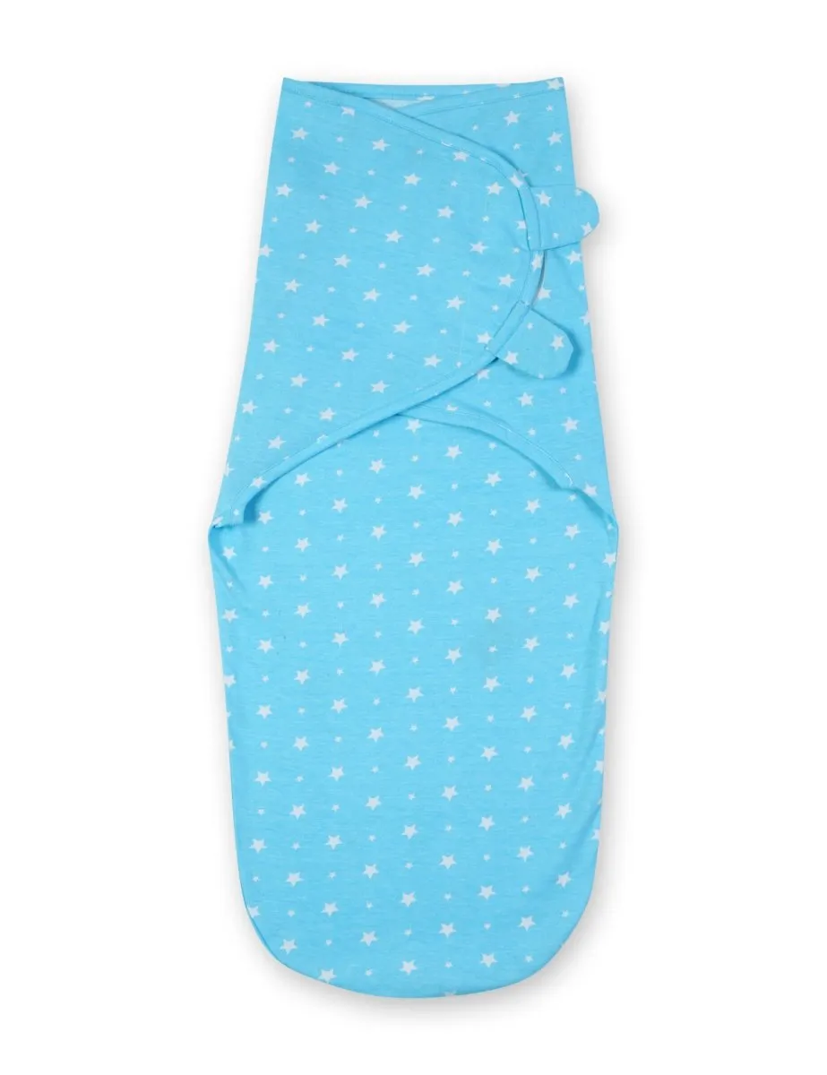 Baby Swaddle Combo- Blue & Yellow Star