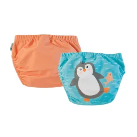 Baby-Toddler Knit Swim Diaper 2 Piece Set - Penguin