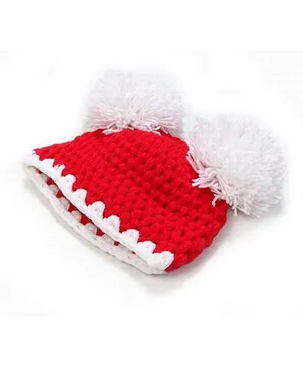 Babymoon Pom Pom Cap Newborn Photography Crochet Outfit Costume