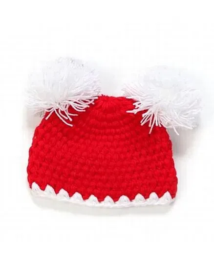 Babymoon Pom Pom Cap Newborn Photography Crochet Outfit Costume