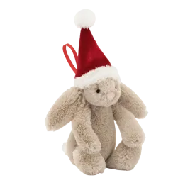 Bashful Christmas Bunny Ornament