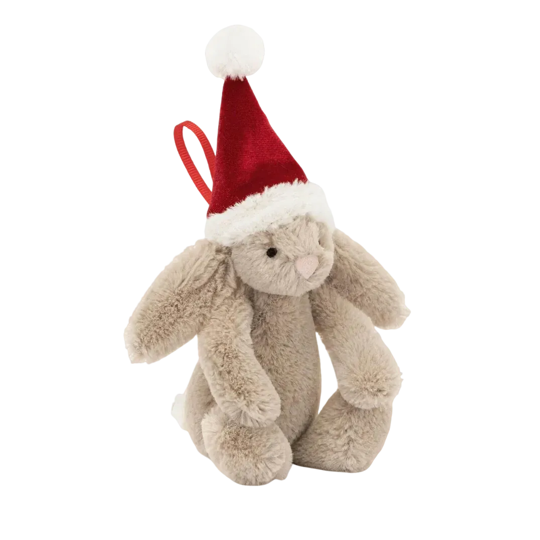 Bashful Christmas Bunny Ornament