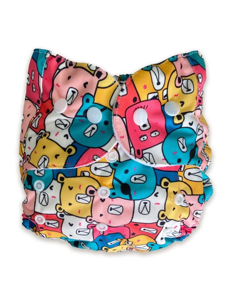 Bear Buddies Print- Reusable Diaper