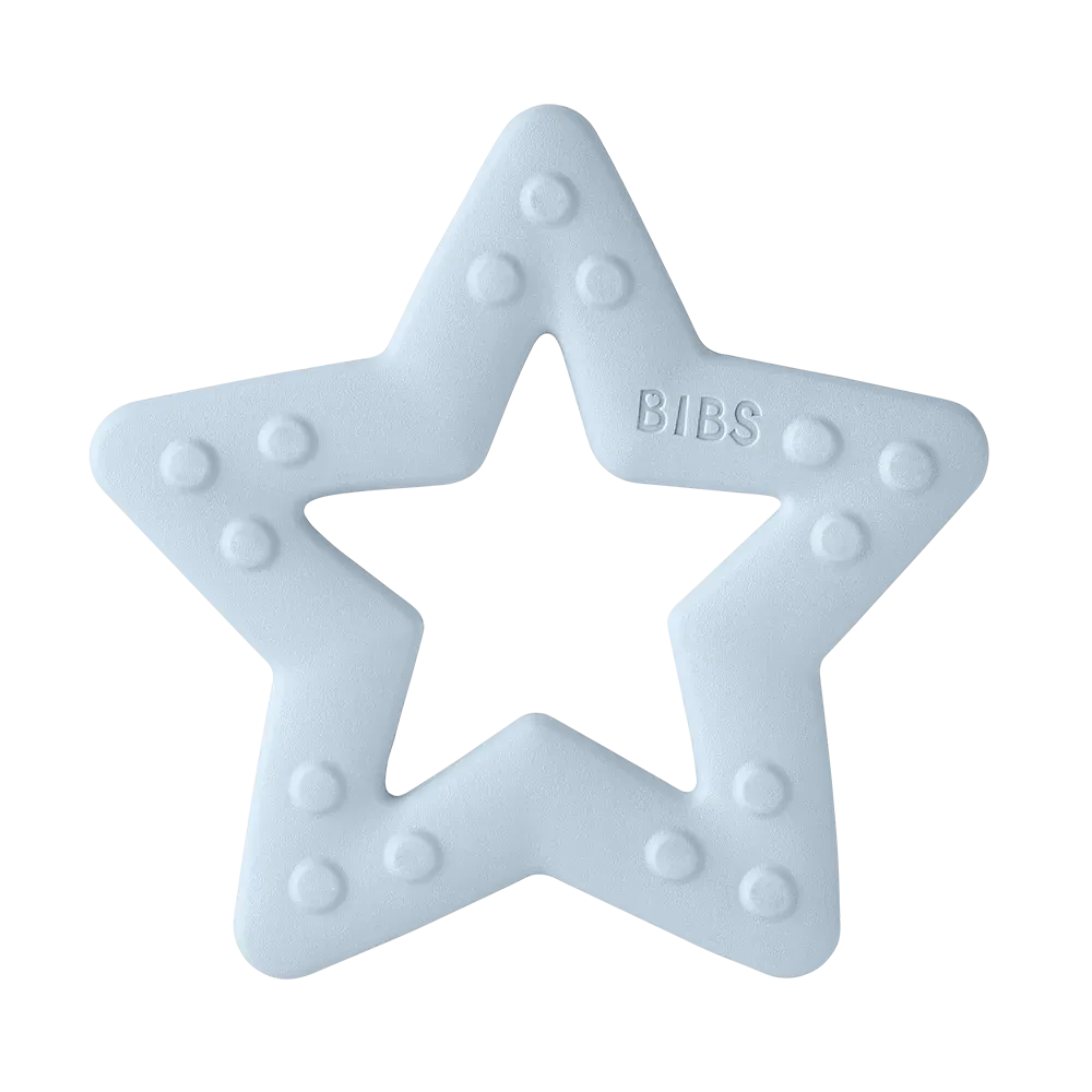 Bibs - Baby bitie teething toy Star, Baby Blue