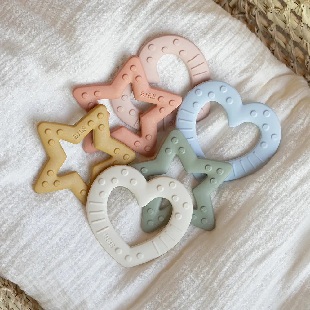 Bibs - Baby bitie teething toy Star, Baby Blue