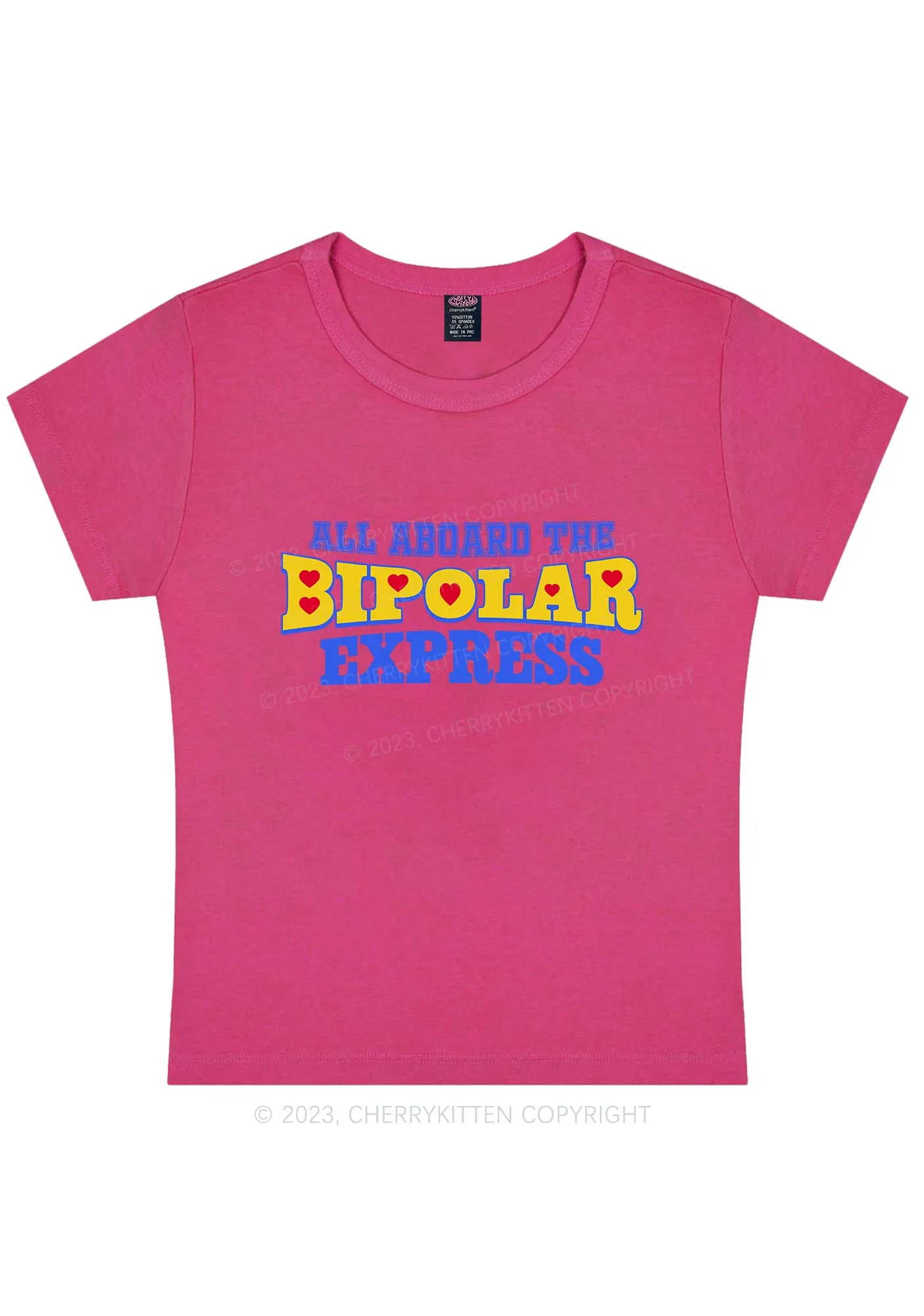 Bipolar Express Y2K Baby Tee Cherrykitten