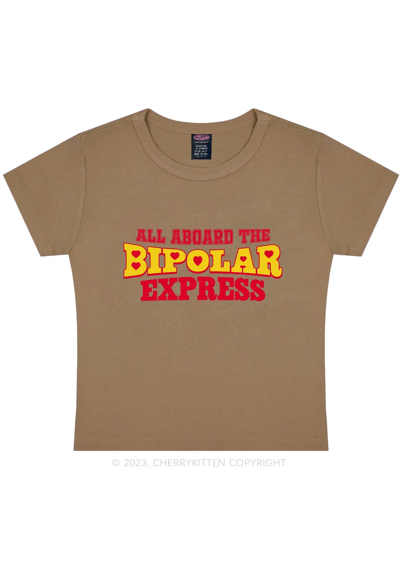 Bipolar Express Y2K Baby Tee Cherrykitten