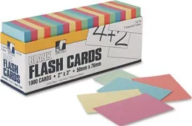 Blank Flash Card Dispenser Boxes 2W X 3H Assorted 1000/Pack