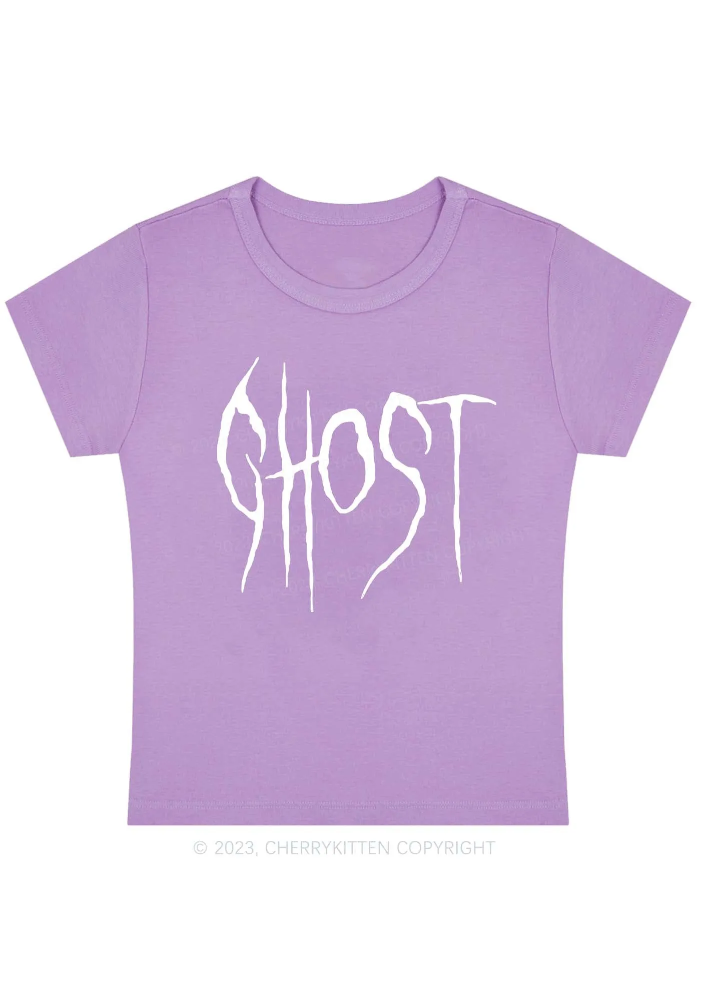 Bloodstain Ghost Halloween Y2K Baby Tee Cherrykitten