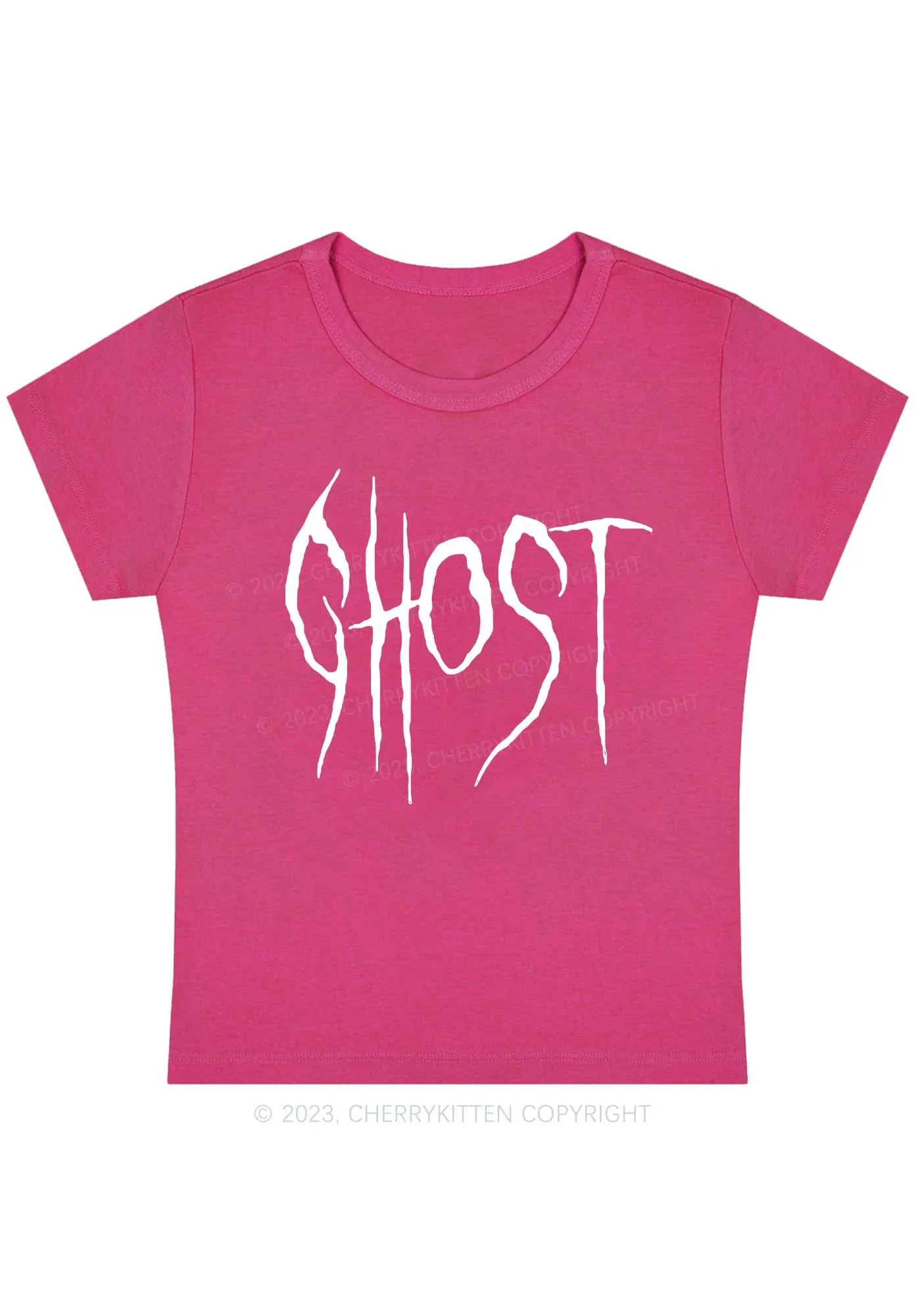 Bloodstain Ghost Halloween Y2K Baby Tee Cherrykitten