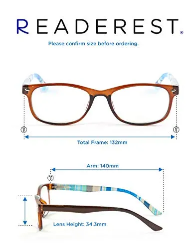 Blue-Light-Blocking-Reading-Glasses-Brown-Blue-0-00-Magnification-Computer-Glasses