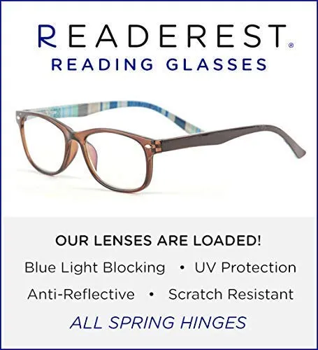 Blue-Light-Blocking-Reading-Glasses-Brown-Blue-0-00-Magnification-Computer-Glasses