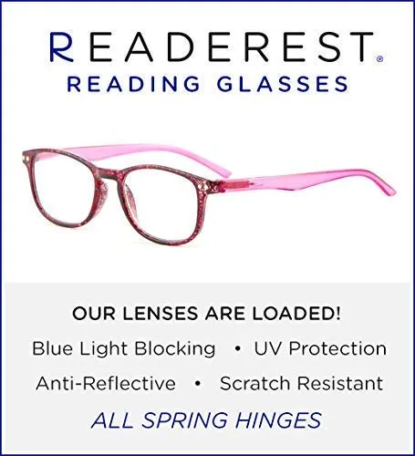 Blue-Light-Blocking-Reading-Glasses-Pink-3-00-Magnification-Computer-Glasses