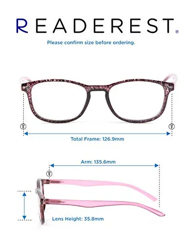 Blue-Light-Blocking-Reading-Glasses-Pink-3-00-Magnification-Computer-Glasses