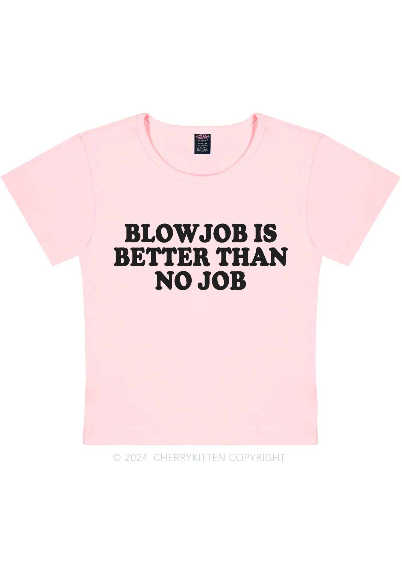 Blxwjob Is Better Y2K Baby Tee Cherrykitten