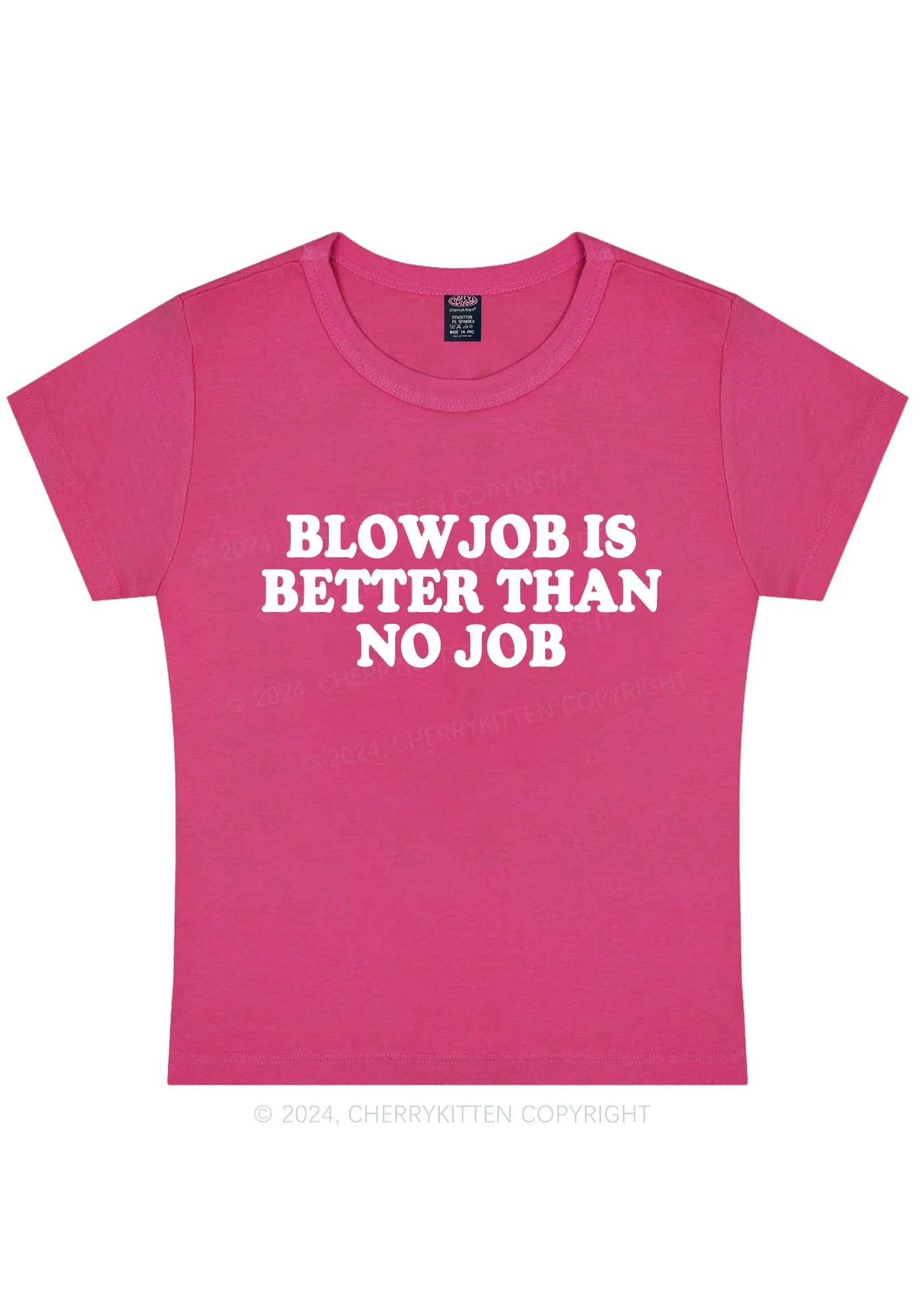 Blxwjob Is Better Y2K Baby Tee Cherrykitten