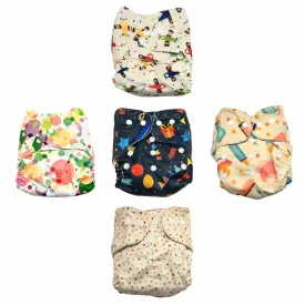 Combo of 5 Reusable Diapers - Option C