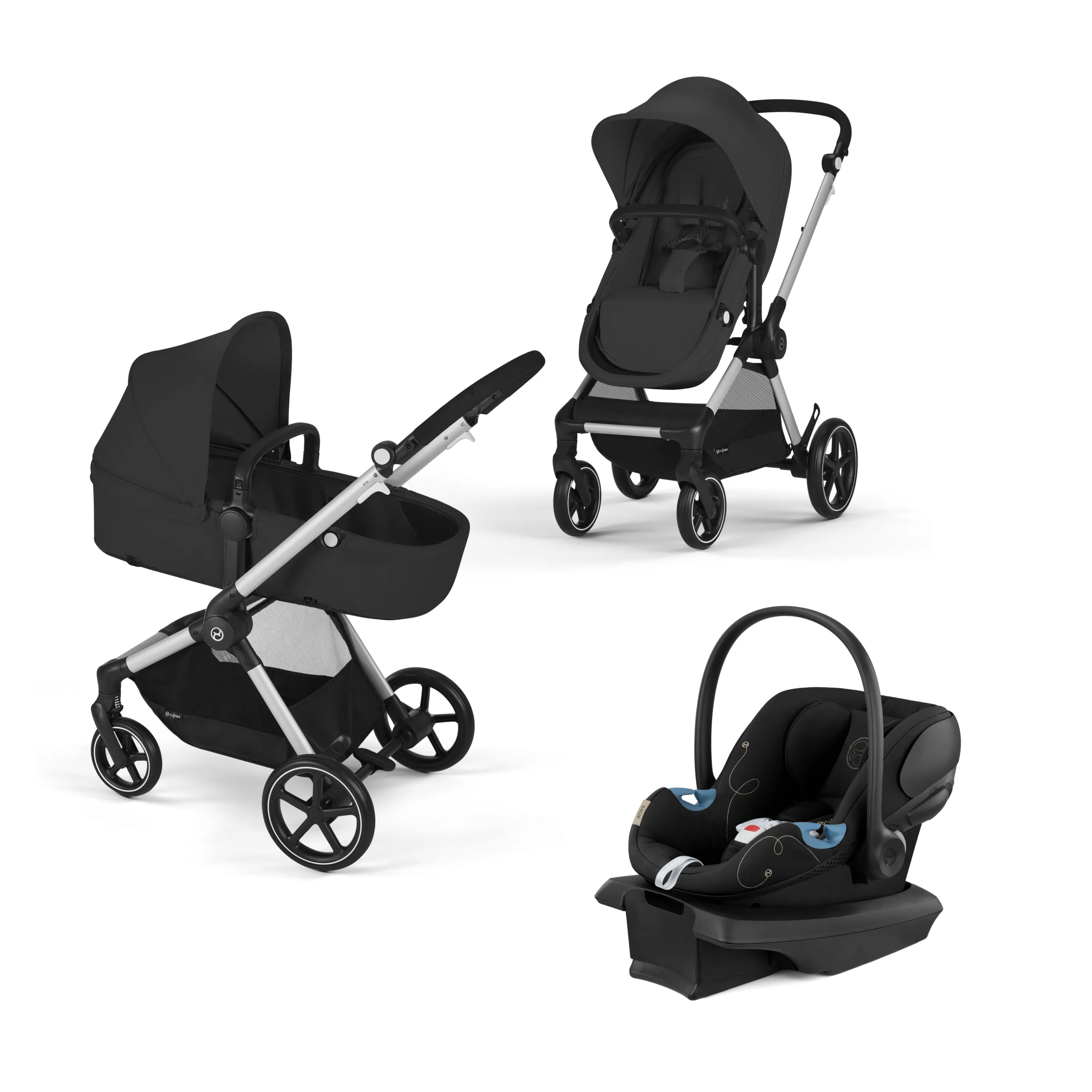 Cybex EOS 5-in-1 Travel System Stroller   Lightweight Aton G Infant Car Seat