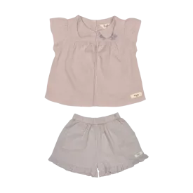 DELAN TOP/MARIA SHORTS SET-Lilac