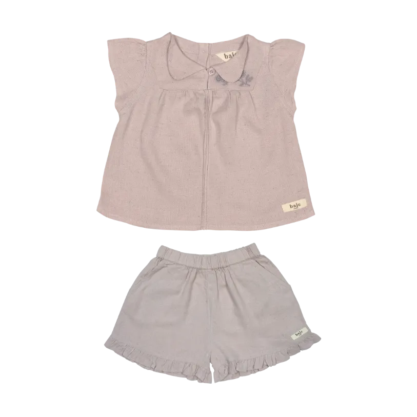 DELAN TOP/MARIA SHORTS SET-Lilac