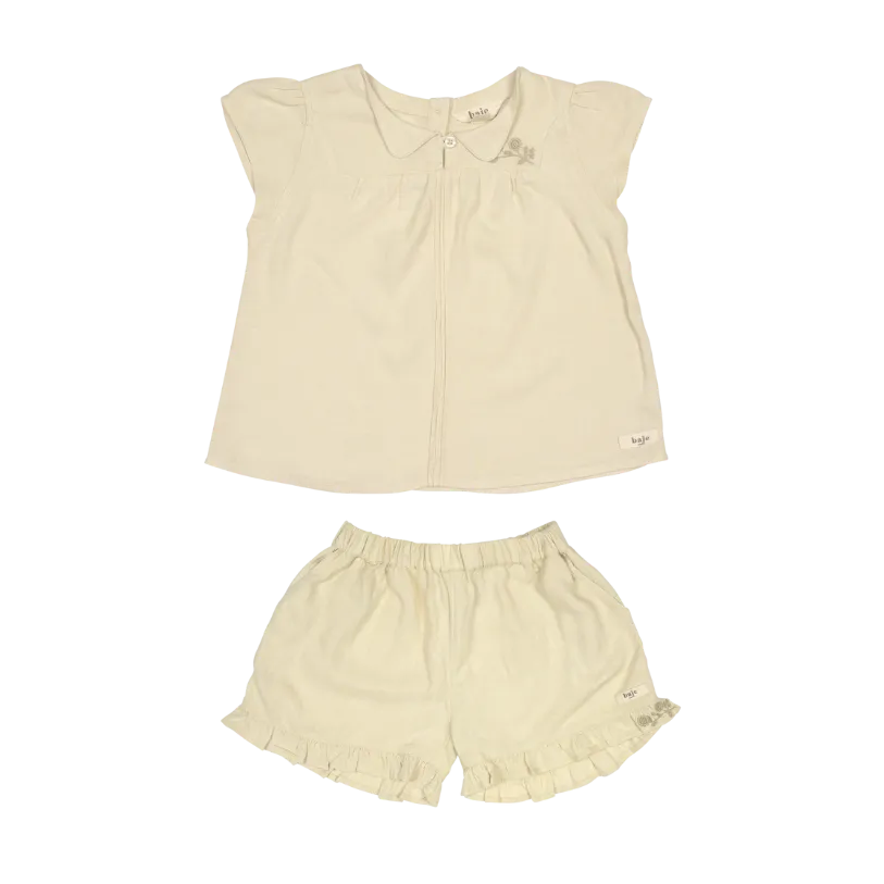 DELAN TOP/MARIA SHORTS SET-Sand