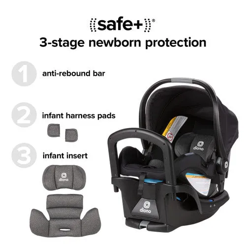 Diono Quantum 4 3-in-1 Travel System with LiteClik 30 R SafePlus Infant Car Seat & Base