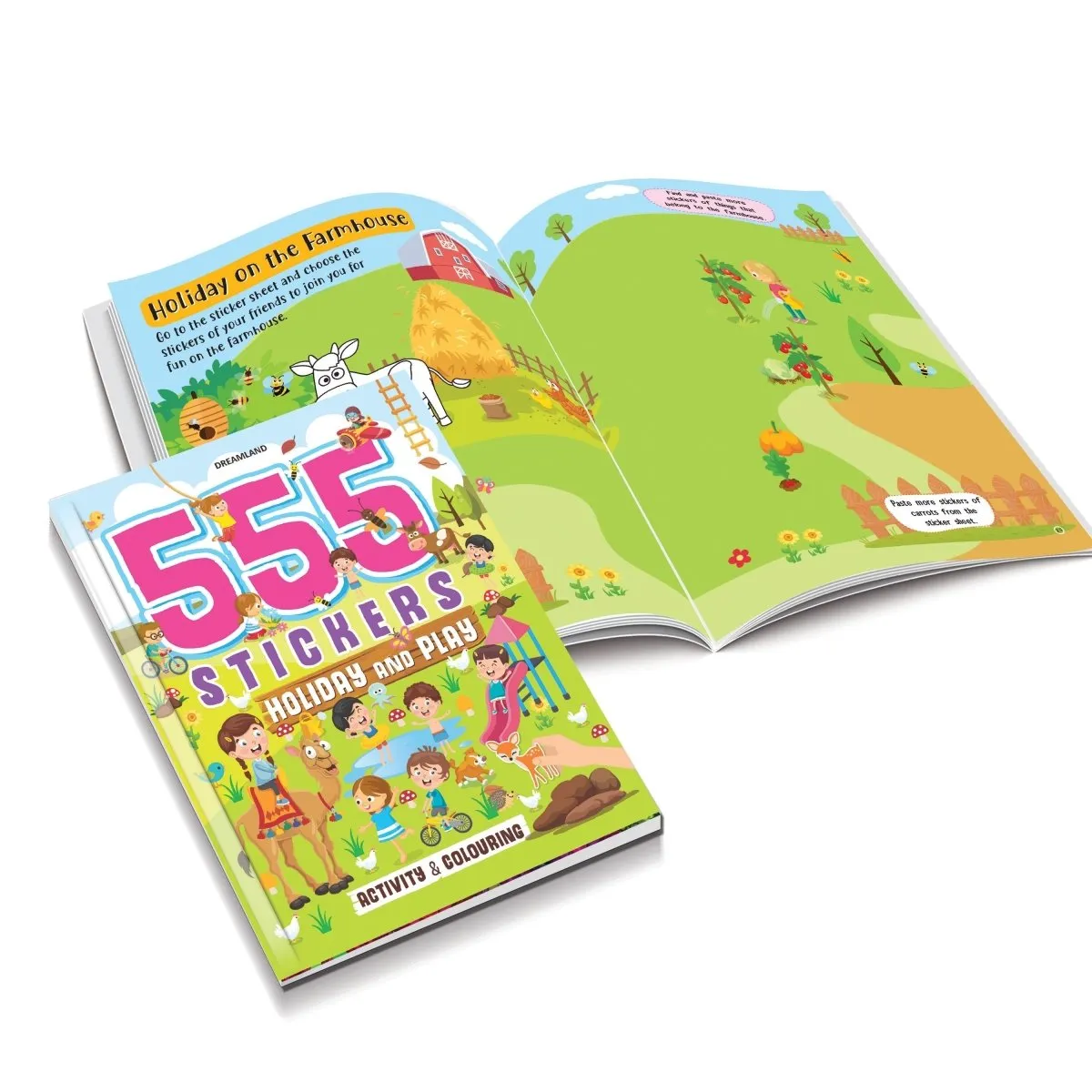 Dreamland Publications 555 Stickers And Activity Books Pack (Pack of 2 Books)