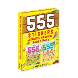 Dreamland Publications 555 Stickers And Activity Books Pack (Pack of 2 Books)