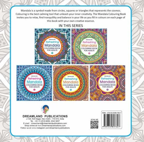 Dreamland Publications Refreshing Mandala- Colouring Book For Adults Book 1