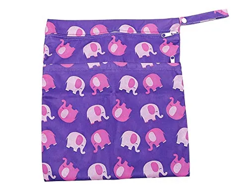 Electomania Baby Diaper Nappy Changing Baby Diaper Bag Baby Bag Mummy Bag Cloth Waterproof Diaper Bag Baby Zipper Cloth Diaper Bag Waterproof Travel Tote (Purple)