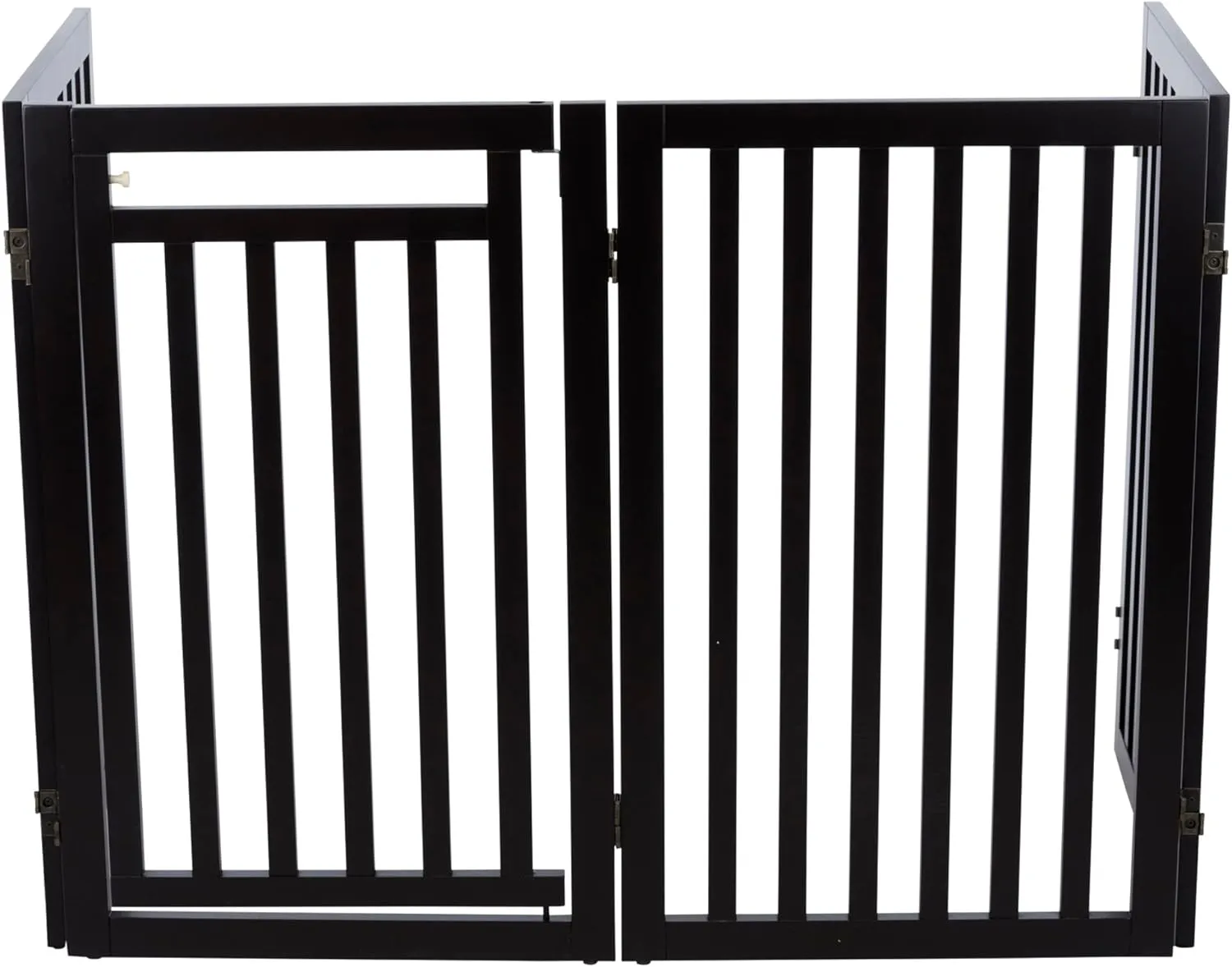 Freestanding 4-Panel Pet Gate, Foldable Pet Barrier Fence