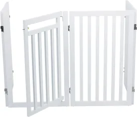 Freestanding 4-Panel Pet Gate, Foldable Pet Barrier Fence