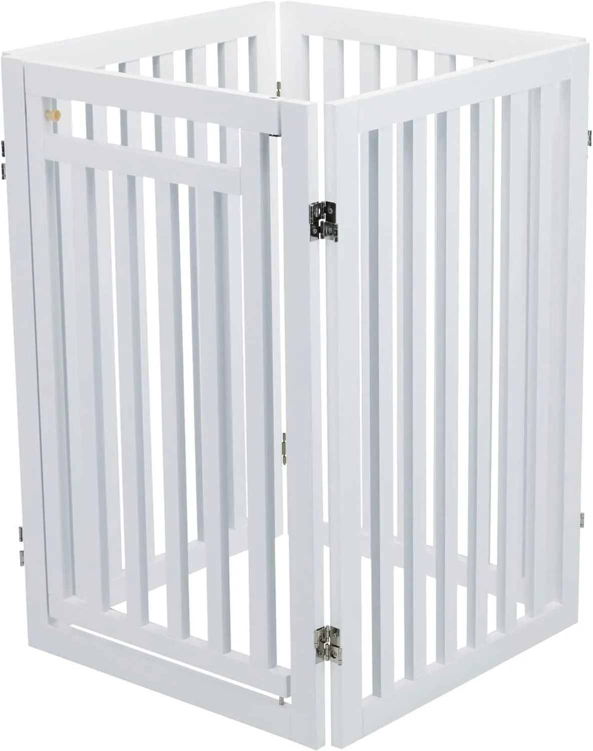 Freestanding 4-Panel Pet Gate, Foldable Pet Barrier Fence