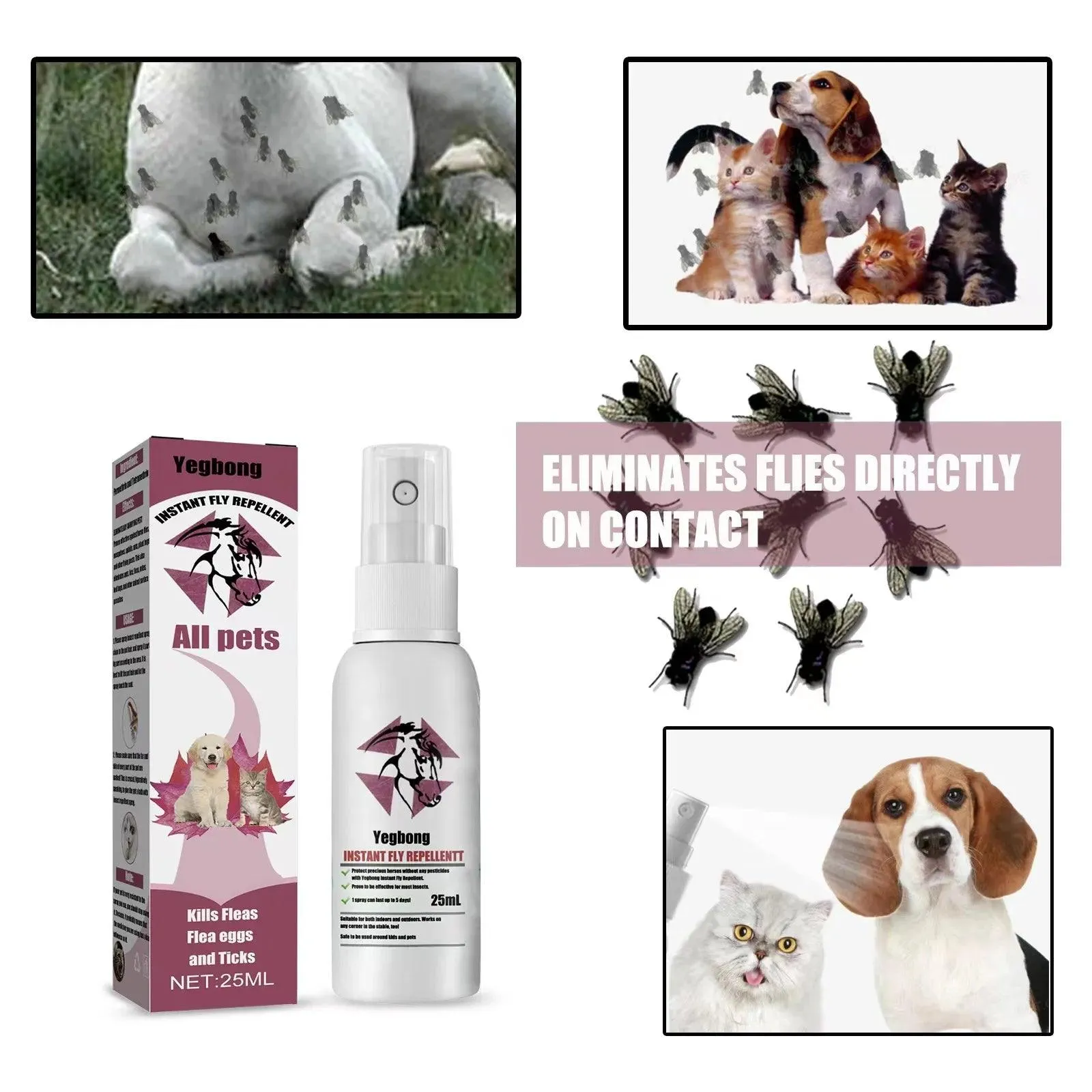 Insect Repellent Spray Pets Tick Control