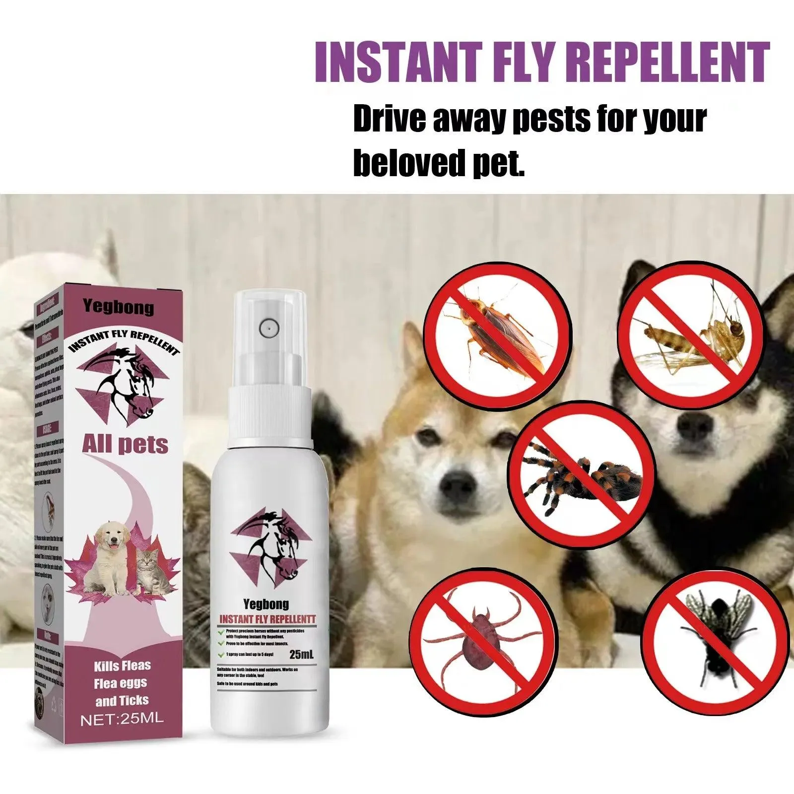 Insect Repellent Spray Pets Tick Control