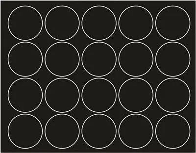 Interchangeable Magnetic Characters Circles Black 3/4 Inch  Dia. 20 Per Pack