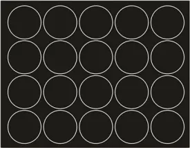 Interchangeable Magnetic Characters Circles Black 3/4 Inch  Dia. 20 Per Pack