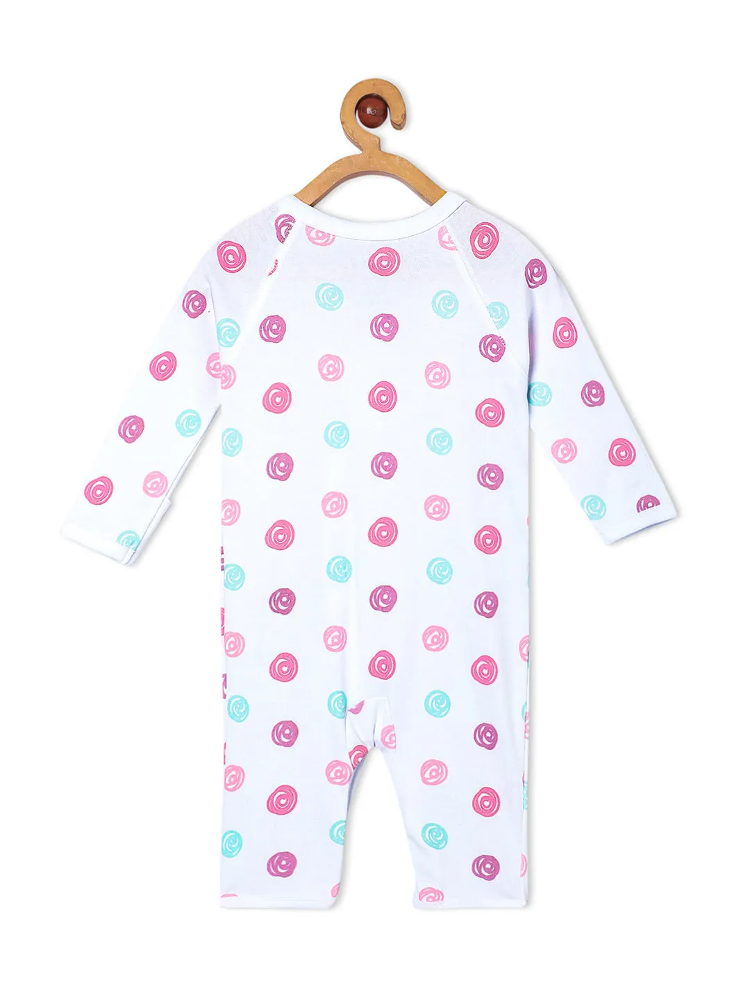 Jabla Infant Romper Combo Of 2: Pink Drops-Roses