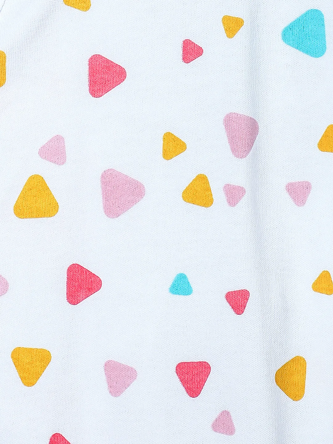 Jabla Infant Romper Combo Of 3: Rainbow Dazzler-Hearts And Fluffs-Triangles